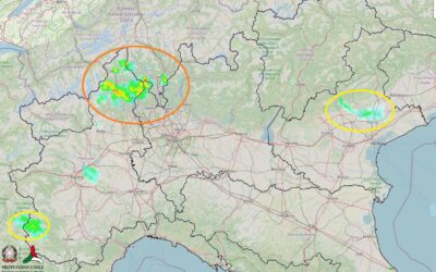 Situazione live di lunedì 6 Settembre con temporali e piogge al Nord
