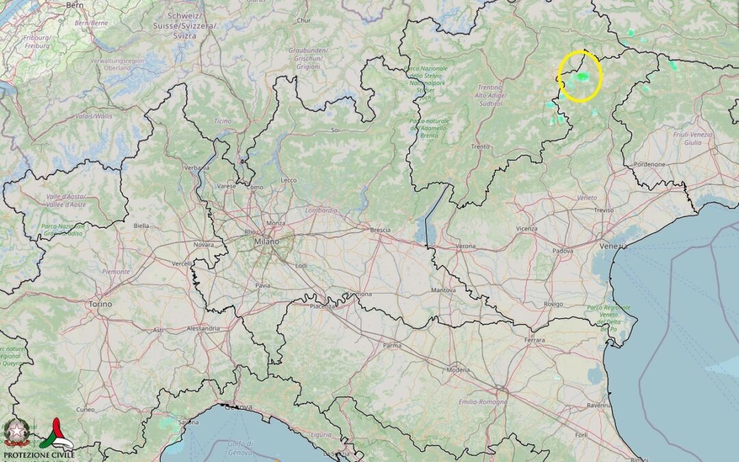 Situazione live di domenica 12 Settembre con un po di instabilità al Nord-Est
