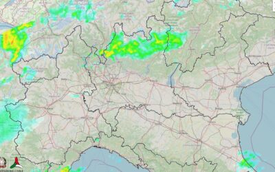 Situazione live di mercoledì 15 settembre con piogge e temporali in avanzamento