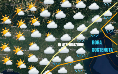 GIOVEDÌ ANCORA IN PARTE INSTABILE MA CON FENOMENI IN ATTENUAZIONE DA NORD