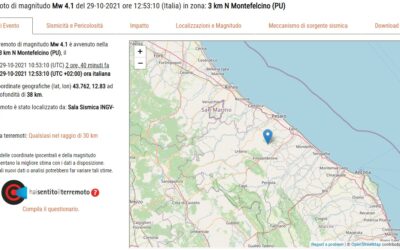 Forte terremoto nelle Marche, epicentro a Montefelcino