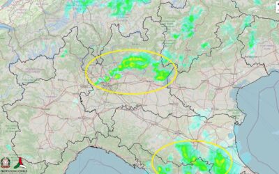 Le piogge previste per oggi, mercoledì 6 Ottobre