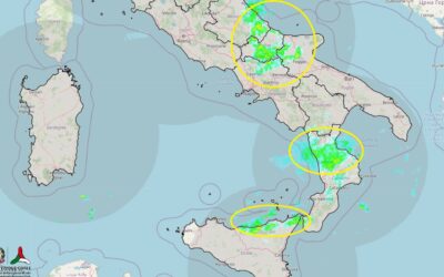 Situazione live di lunedì 11 Ottobre con tempo sereno al Nord, piogge al Sud e previsioni delle piogge