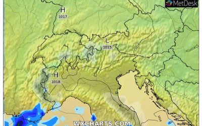 Possibili piogge nel corso della giornata all’estremo Nord-Ovest?