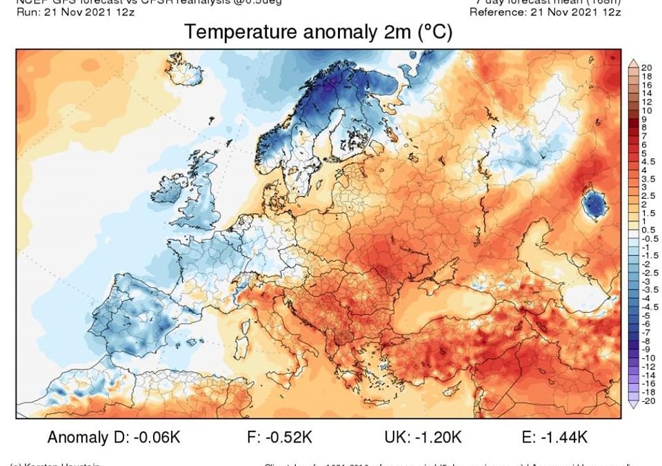 Anomalie termiche del 22 Novembre
