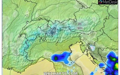 Aggiornamento di venerdì 5 Novembre: Possibili piogge nel corso della serata?