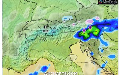 Le piogge previste per la giornata di oggi, domenica 7 Novembre