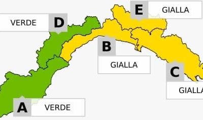 Allerta gialla per la Liguria