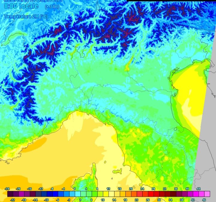 Domani mattina prime locali gelate in pianura…