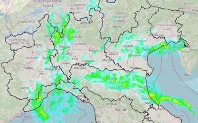 Situazione live di martedì 16 Novembre con molte piogge al Nord