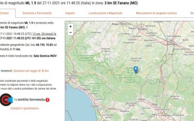 Lista dei terremoti al Nord degli ultimi 7 giorni