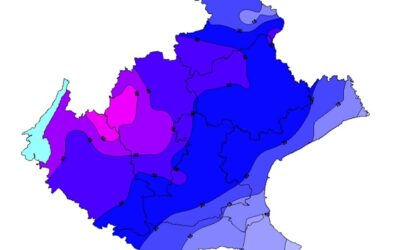 PRECIPITAZIONI REGISTRATE IN VENETO OGGI