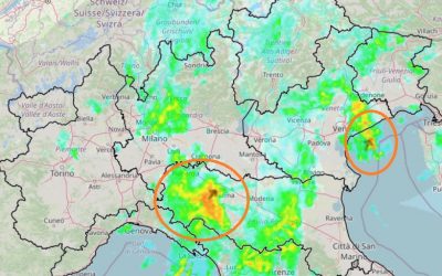 Situazione live di domenica 14 Novembre con temporali al Nord/Nord-Est