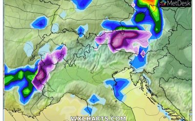 Possibili piogge nel corso della serata