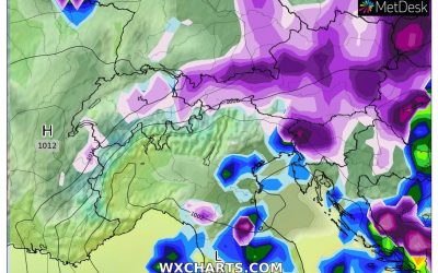 Le piogge attuali e quelle previste entro sera