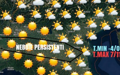 GIOVEDÌ: CONTINUA LA STABILITÀ. ATTENZIONE ALLE NEBBIE.