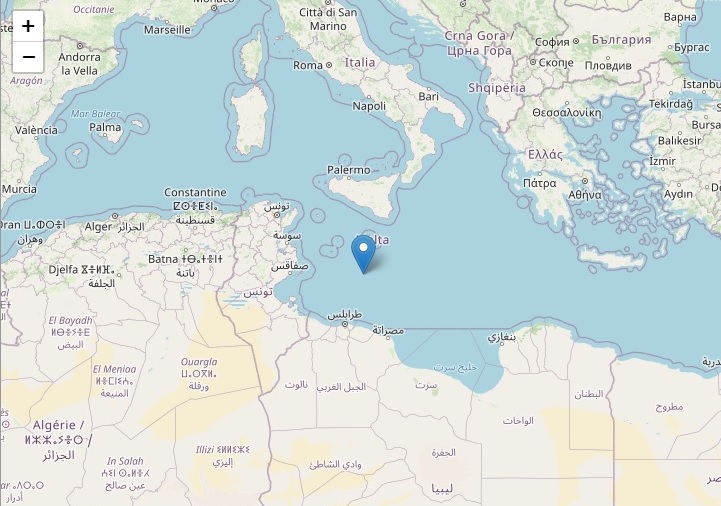 Forte terremoto nella notte a oltre 100km dalla Sicilia