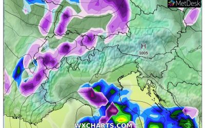 Previsione piogge fino alle ore 24