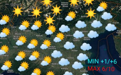 La previsione per oggi, mercoledì 22 dicembre..