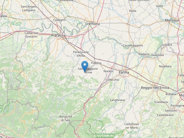 Scossa di terremoto in provincia di Parma di magnitudo 3.3