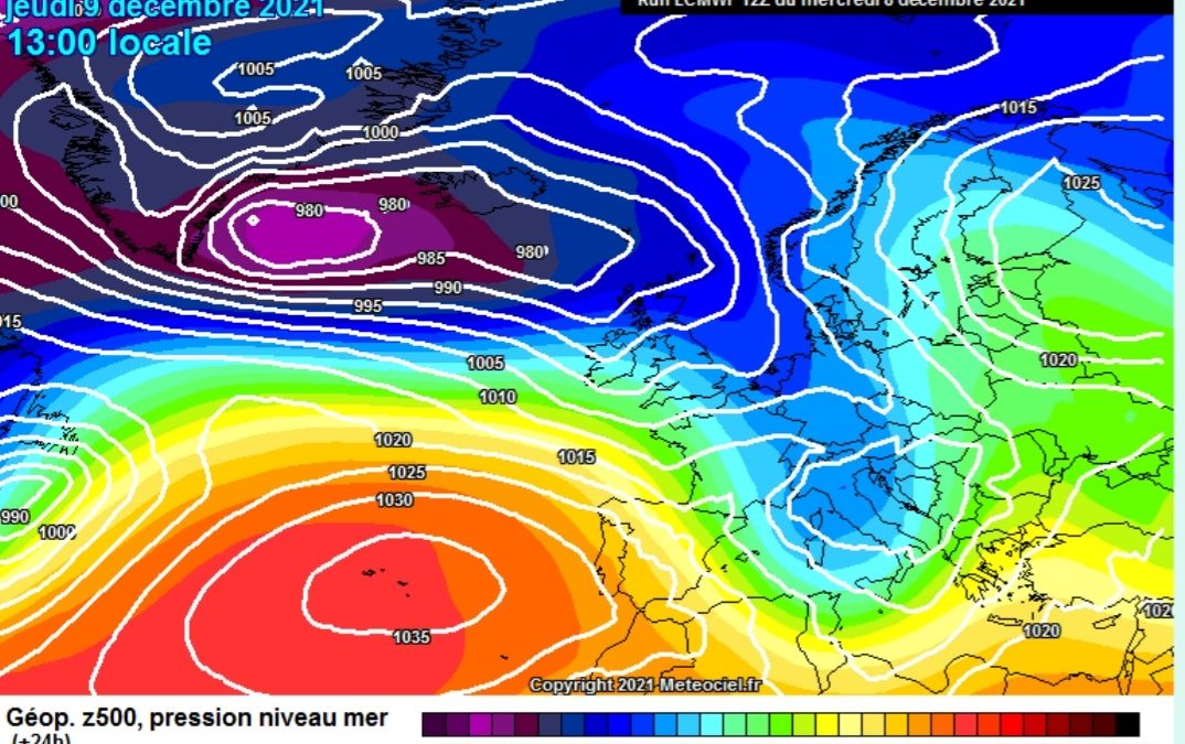La previsione per oggi, giovedì 9 dicembre.