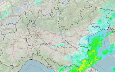 Situazione live e previsione piogge per la giornata di oggi