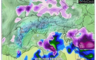 Ultimo aggiornamento: possibili nevicate in pianura al Nord-Est nel corso della notte dell’Epifania