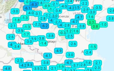 TEMPERATURE MINIME E MASSIME DI QUESTA MATTINA