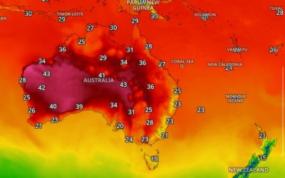 Caldo torrido in Australia
