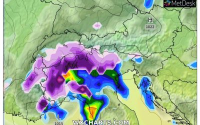 Piogge e nevicate in arrivo al Nord nei prossimi giorni