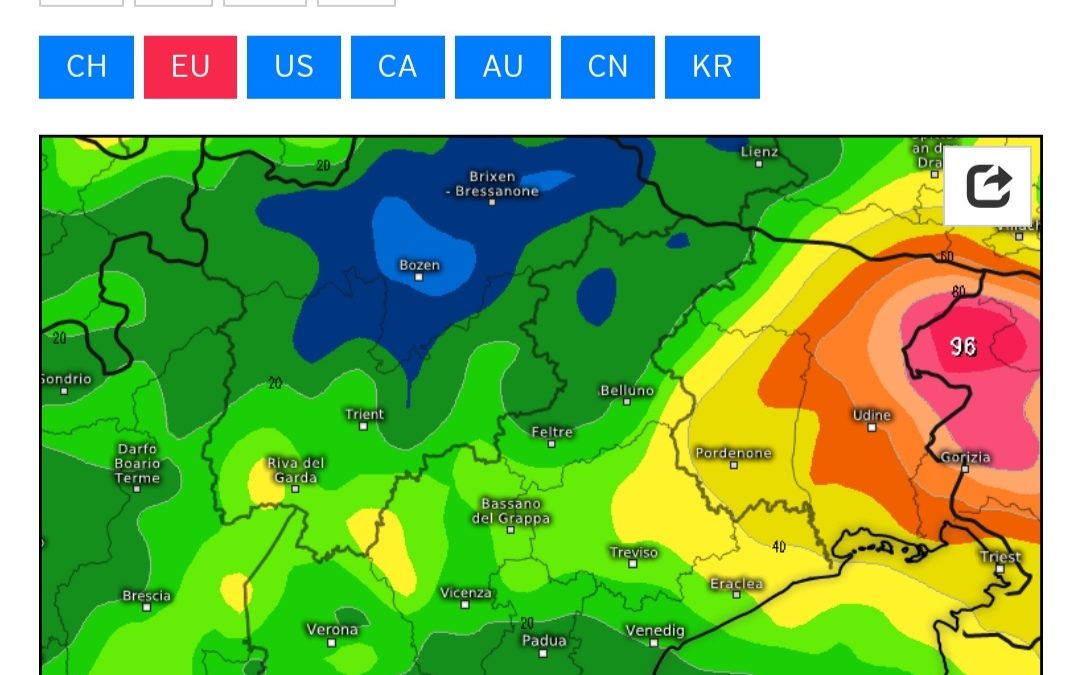 Tornano le piogge e le nevicate in montagna agli inizi della prossima settimana?