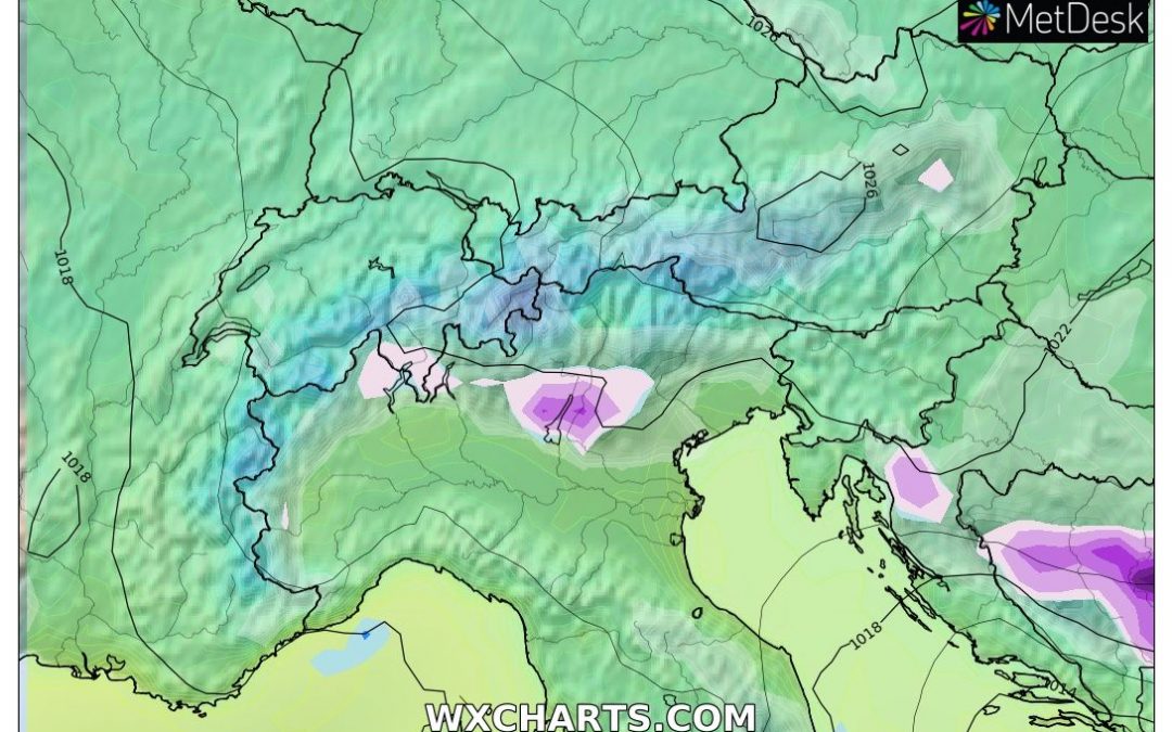 Possibili deboli nevicate al Nord nella notte tra il 7 e 8 Marzo?