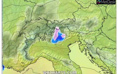 Le piogge previste per domani, venerdì 18 Marzo