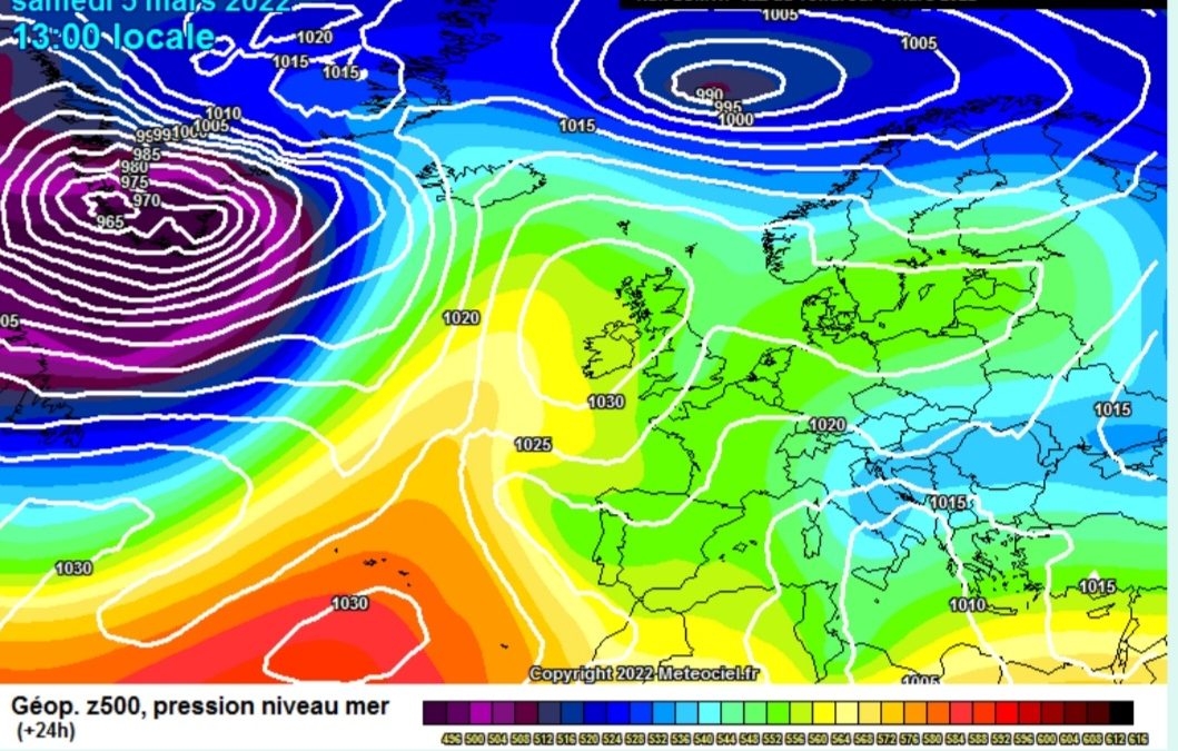 La previsione per oggi, sabato 5 marzo