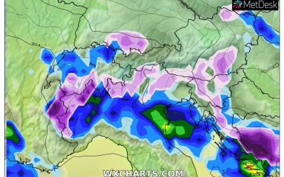 Piogge in arrivo tra una settimana?