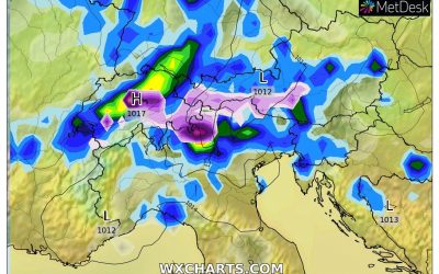 Le piogge previste per oggi, martedì 26 Aprile