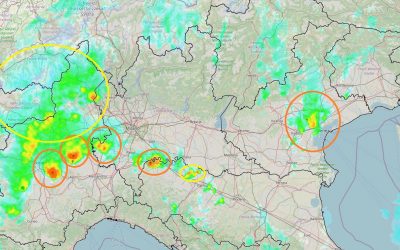 Situazione live al Nord con i primi temporali in atto