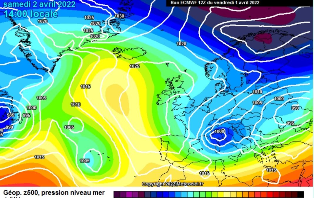 La previsione per oggi, sabato 2 aprile