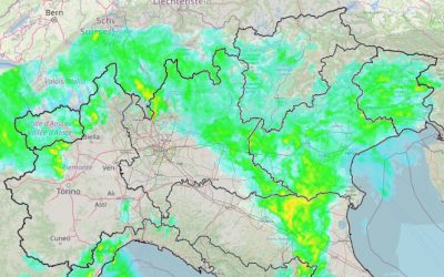Situazione live con abbondanti piogge al Nord-Est