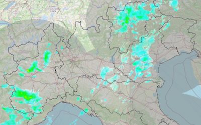 Situazione live con varie piogge al Nord