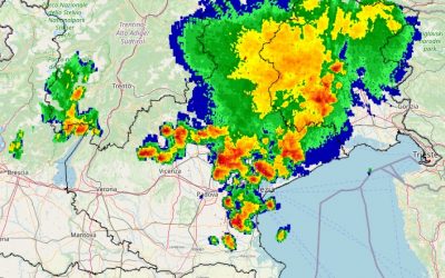 Forti temporali in atto al Nord-Est