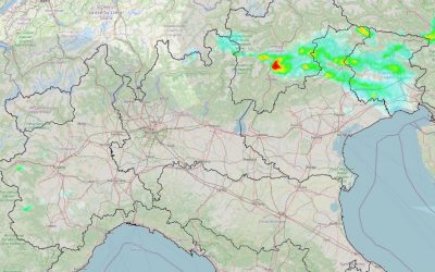 Situazione live con piogge e temporali