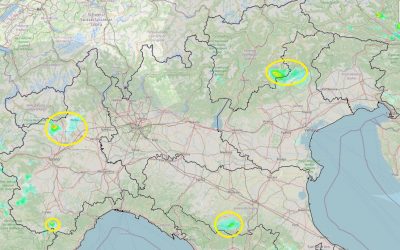 Situazione live con qualche temporale al Nord