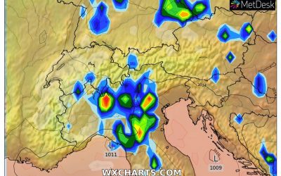 I temporali e le piogge previste per oggi, martedì 28 Giugno