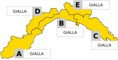 Allerta della protezione civile in Liguria