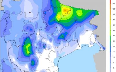 Accumuli pluviometrici nel Triveneto