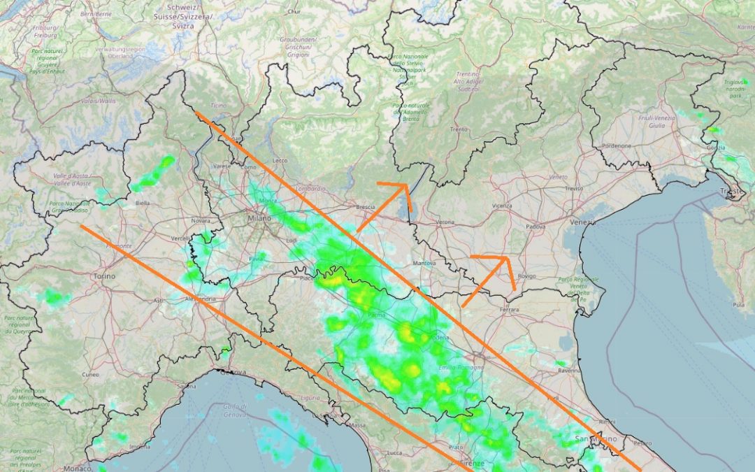 Situazione live con molte piogge in arrivo al Nord: monitoriamole con il radar