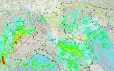 Piemonte, Emilia, Valle d’Aosta, e Lombardia sotto piogge e temporali: situazione live