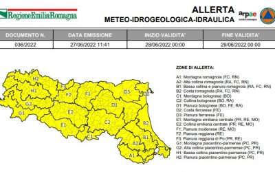 Allerta della protezione civile in Emilia Romagna