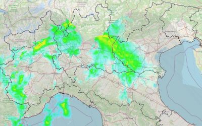 Situazione live con varie piogge al Nord